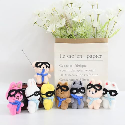 JUNG KOOK SKZOO BbokAri Plush Toy - 12cm Soft Stuffed Doll with Removable Sunglasses for Stray Kids Fans