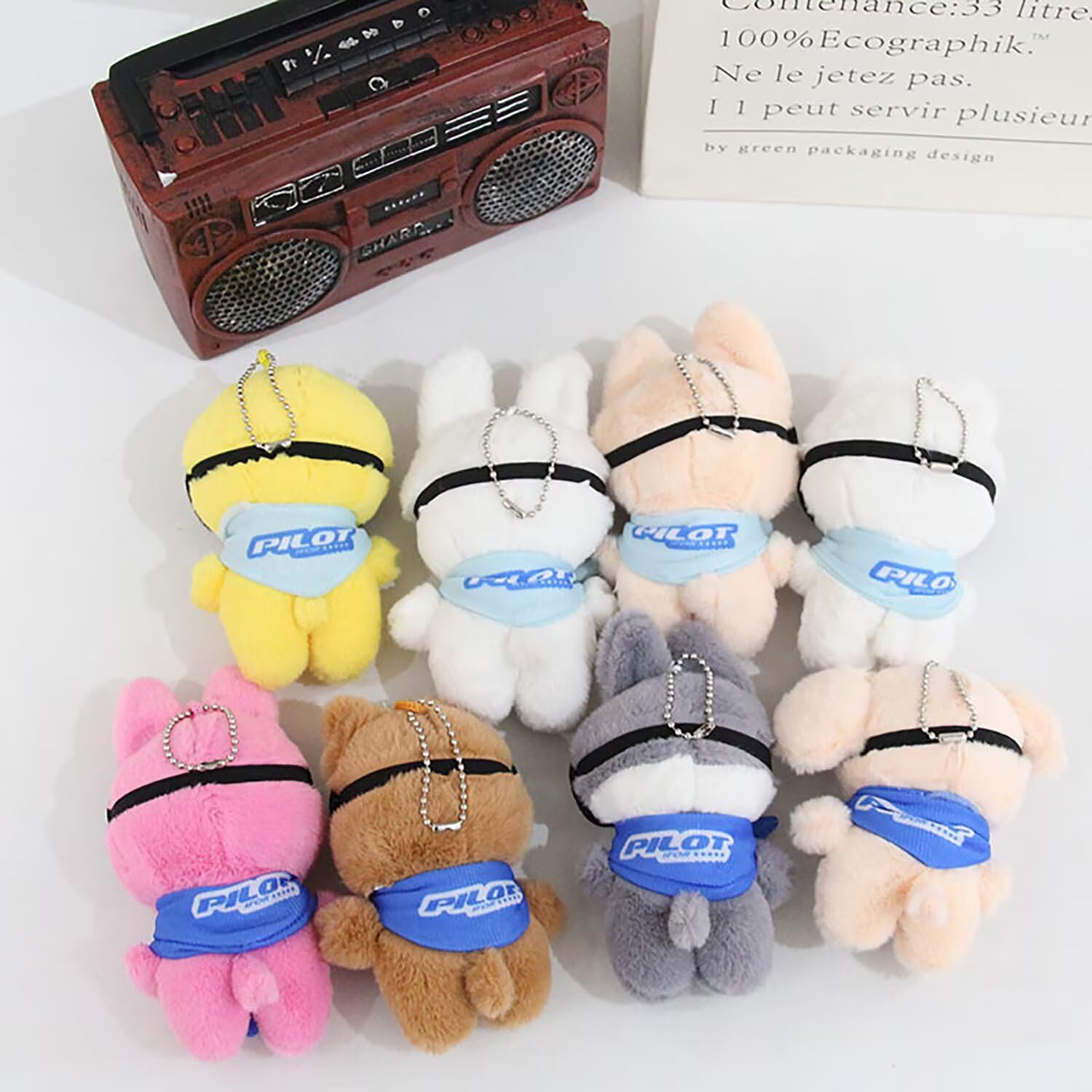 JUNG KOOK SKZOO BbokAri Plush Toy - 12cm Soft Stuffed Doll with Removable Sunglasses for Stray Kids Fans