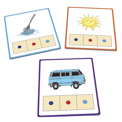 Junior Learning CVC Word Builders Activity Cards – 48 Self-Checking Cards for Ages 4+