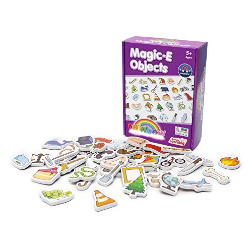 Junior Learning Magic-E Objects - 40 Magnetic Foam Phonics Pieces for Long Vowel Practice