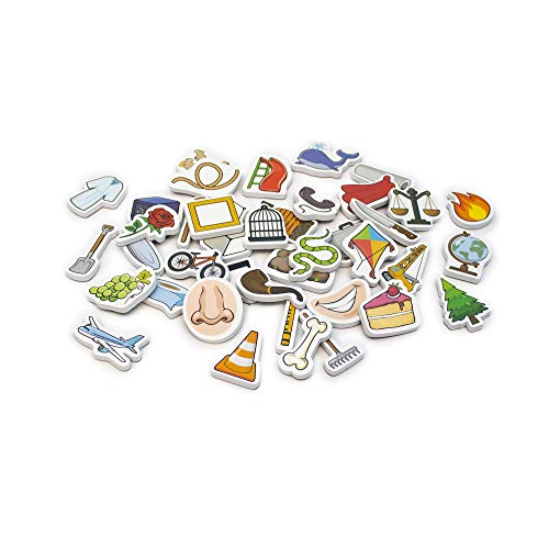 Junior Learning Magic-E Objects - 40 Magnetic Foam Phonics Pieces for Long Vowel Practice
