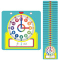 Junkin 25-Piece Teaching Clock Kit with Erasable Surface for Kids Learning Time