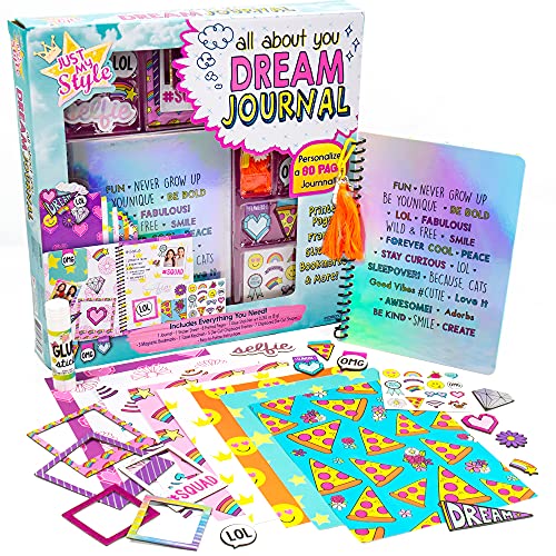 Just My Style Dream Journal – 80-Page Spiral-Bound Notebook with Stickers for Kids Ages 6+