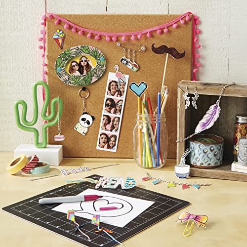 Just Play Shrinky Dinks Creative Pack – 25 Frosted White Sheets for DIY Keychains, Charms & Gifts