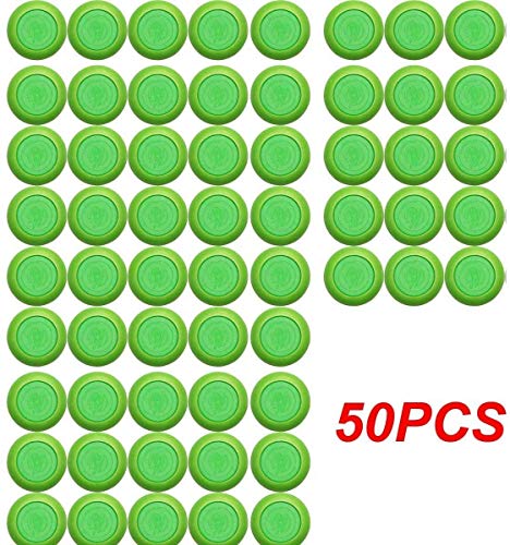 Justfund Green Nerf Vortex Disc Refills - 50 Pack EVA Foam Ammo for Praxis Nitron Vigilon Proton