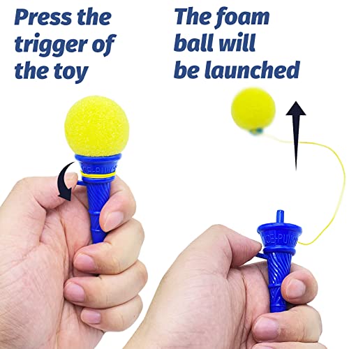 Juuxncgv 30-Pack Mini Ice Cream Foam Ball Launchers – 4-Inch Cone Shooters for Party Favors