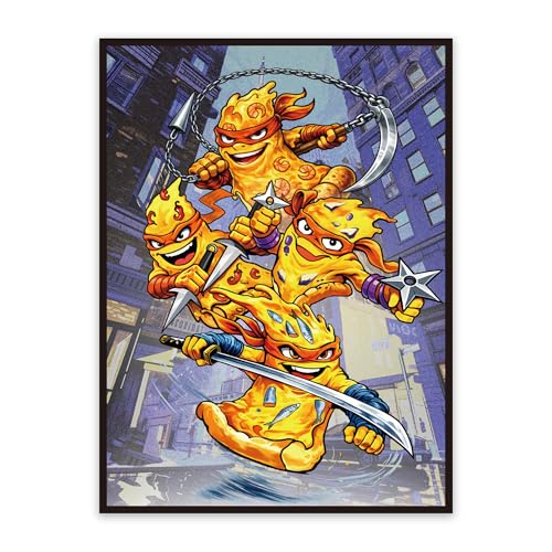 Kabinka 100-Pack Standard Size Card Sleeves - Turtle Design, Clear Front, Matte Back for MTG TCG