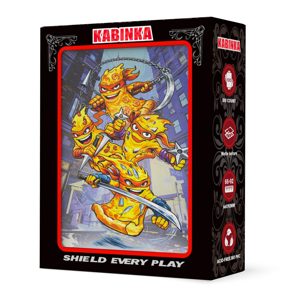 Kabinka 100-Pack Standard Size Card Sleeves - Turtle Design, Clear Front, Matte Back for MTG TCG
