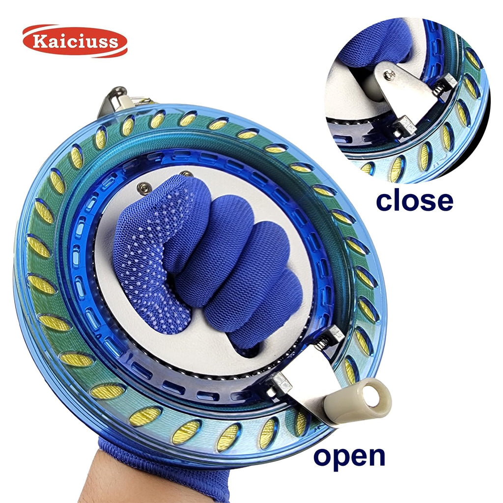 Kaiciuss 7.2-Inch Kite Reel Winder with 650ft Line, Safety Lock & Steel Bearings for Kids and Adults