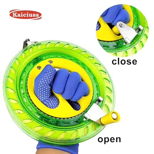 Kaiciuss Kite Reel Winder with Line – 7.2 Inch, 650 Feet, 50 lb Test, Safety Lock, Green