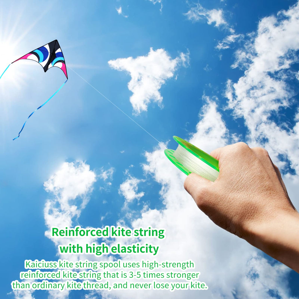 Kaiciuss Orange Kite Reel Set – 300 ft Line per Spool, Frosted ABS Handle for Kids & Adults