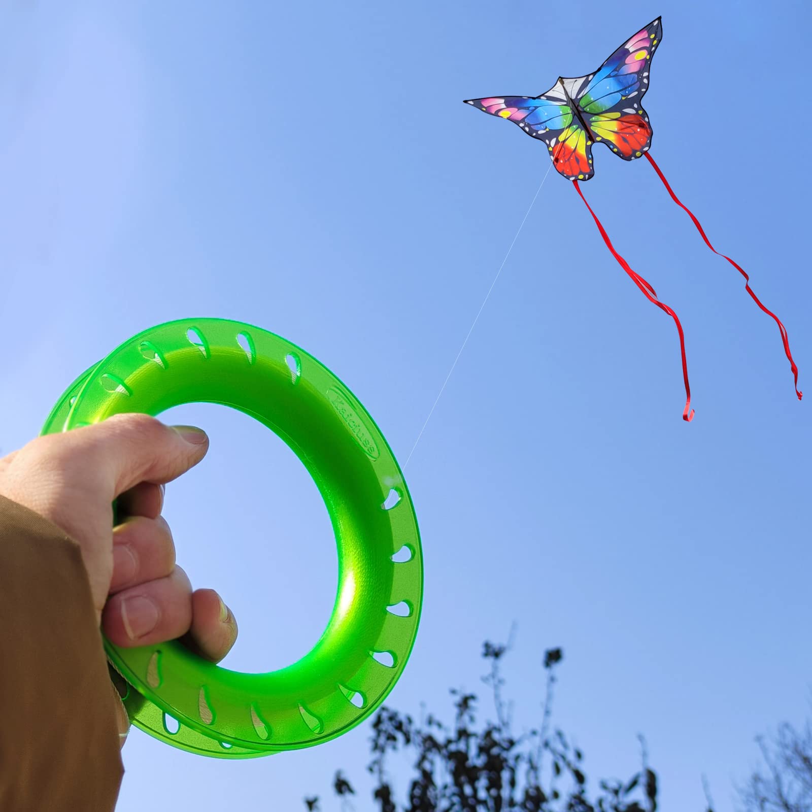 Kaiciuss Orange Kite Reel Set – 300 ft Line per Spool, Frosted ABS Handle for Kids & Adults