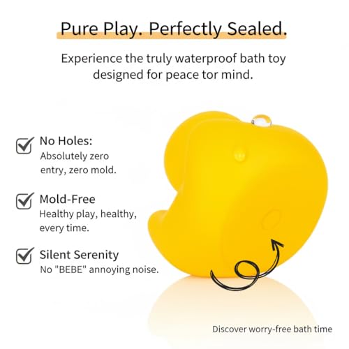 Kalafona 3-Inch No-Hole Rubber Ducks – Waterproof, No Squeak, Bulk Bath Toys