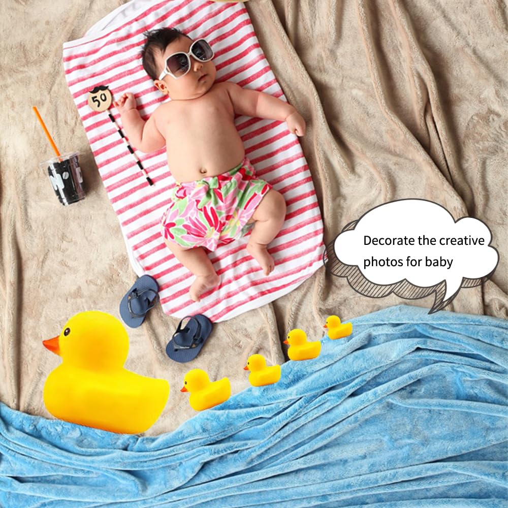 Kalafona 3-Inch No-Hole Rubber Ducks – Waterproof, No Squeak, Bulk Bath Toys