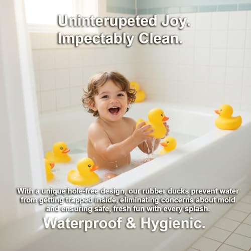 Kalafona 7-Inch Large Rubber Duck – No Hole, No Squeak, Waterproof Bath Toy and Desk Decor