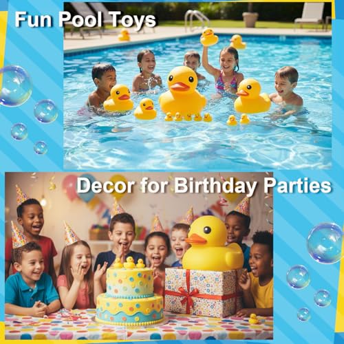 Kalafona 7-Inch Large Rubber Duck – No Hole, No Squeak, Waterproof Bath Toy and Desk Decor