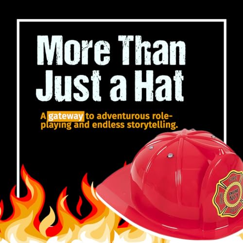 Kangaroo Firefighter Hat for Kids – Red Plastic Pretend Play Helmet