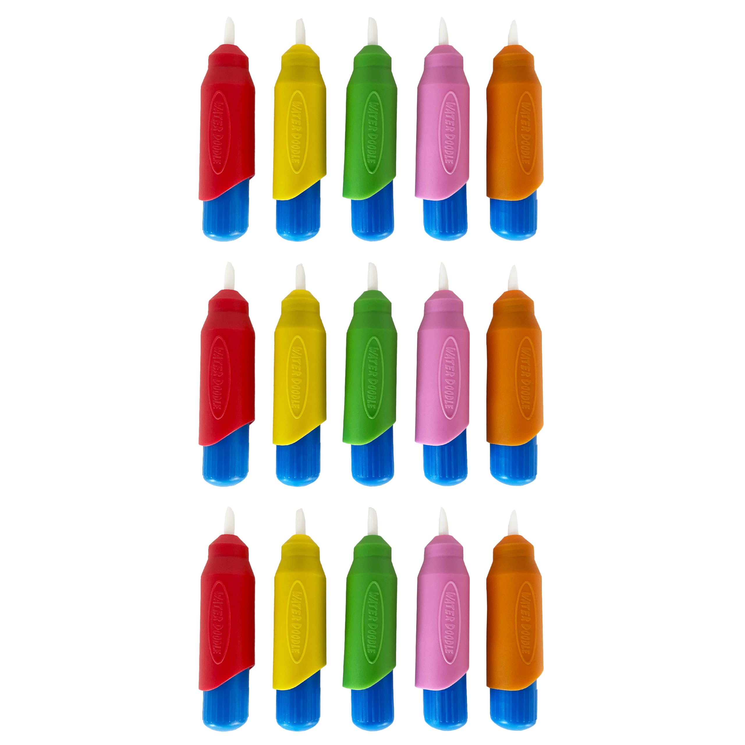 KangaToys 15 Multi-Color Aqua Brushes - Water Painting Pens for Kids Ages 3+