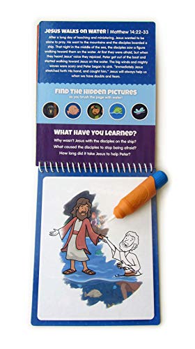 KangaToys New Testament Water Reveal Coloring Book – Reusable No-Mess Bible Activity for Kids Ages 3+