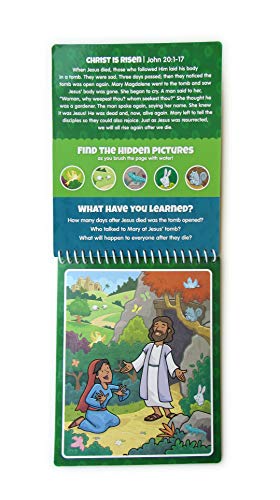 KangaToys New Testament Water Reveal Coloring Book – Reusable No-Mess Bible Activity for Kids Ages 3+