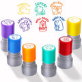 Kapibala 6-Piece Self-Inking Teacher Stamps Set - Motivational Grading Stamps with Cute Capybara Designs for Classroom Rewards