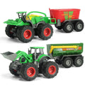KARMOUNT Die-Cast Metal Toy Tractors with Trailer – Movable Parts, Realistic Details for Kids 3-5
