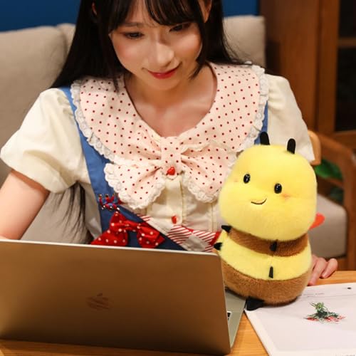 Karoeiwa 8-Inch Realistic Bee Plush Toy - Soft Stuffed Animal, Kawaii Gift