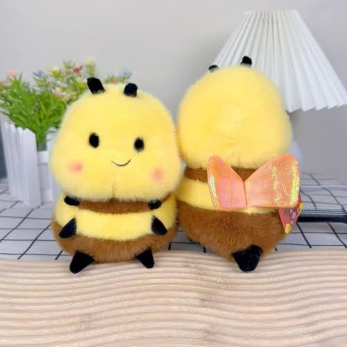 Karoeiwa 8-Inch Realistic Bee Plush Toy - Soft Stuffed Animal, Kawaii Gift