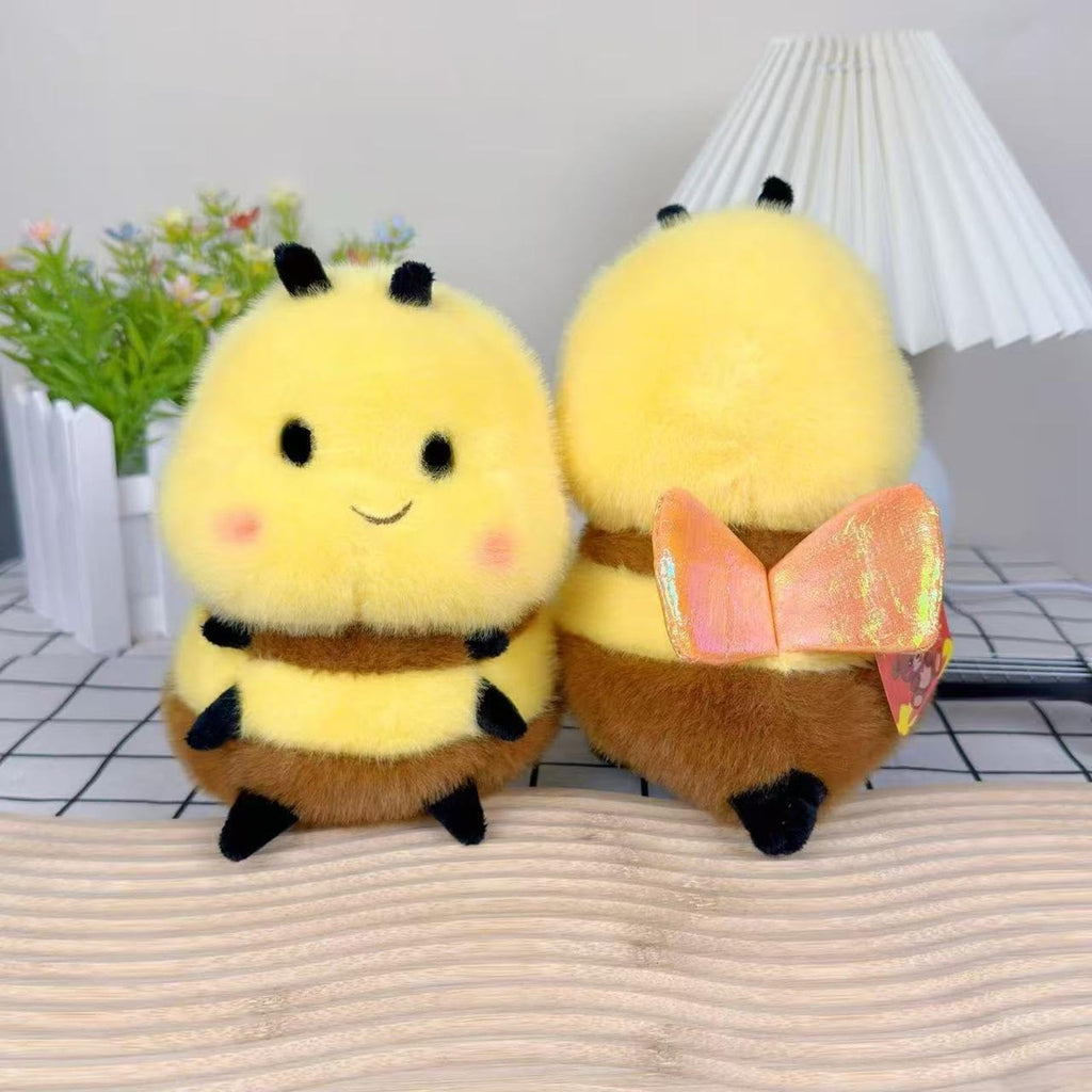 Karoeiwa 8-Inch Realistic Bee Plush Toy - Soft Stuffed Animal, Kawaii Gift