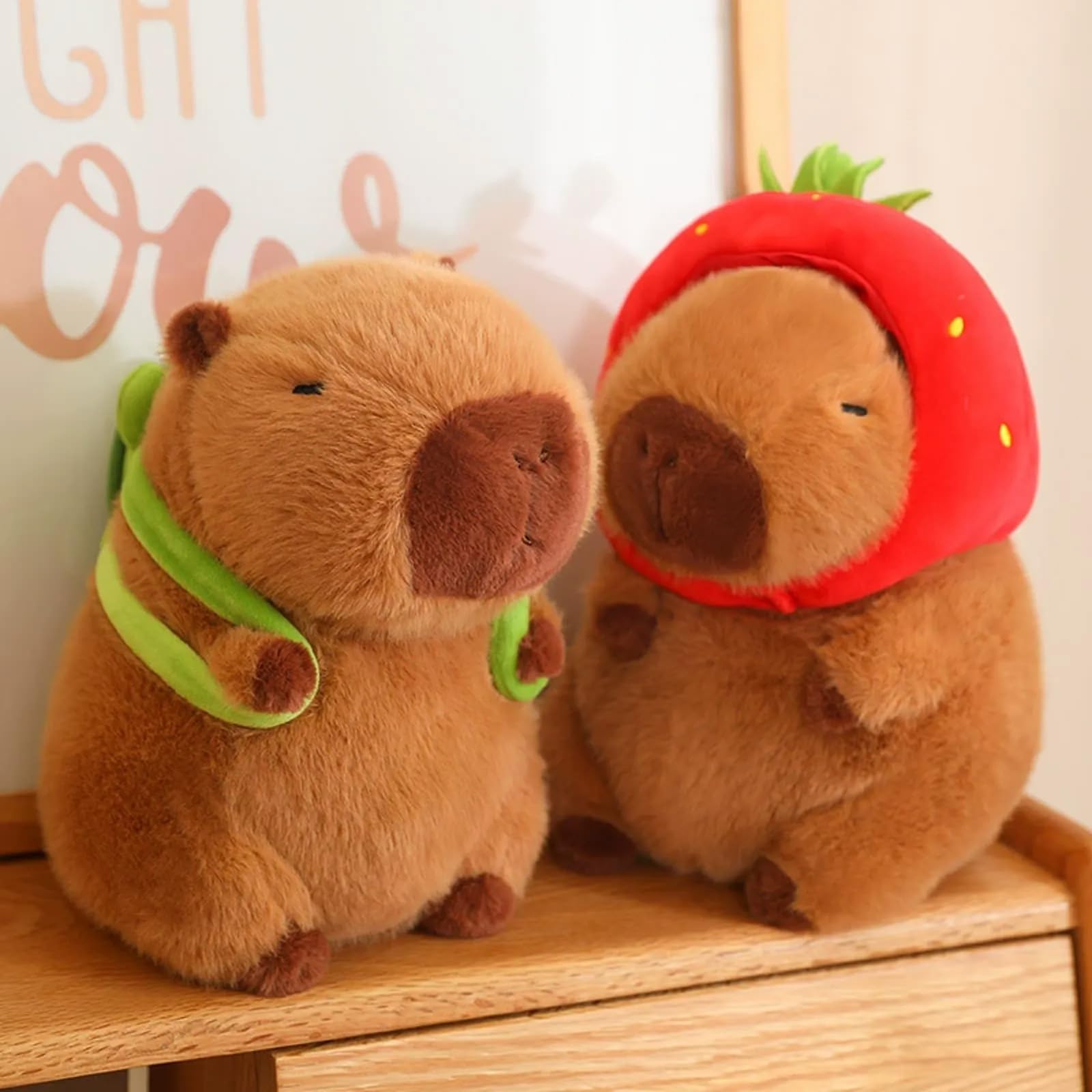 Karoeiwa 9-Inch Capybara Plush with Turtle Backpack - Ultra-Soft Stuffed Animal for Kids and Adults