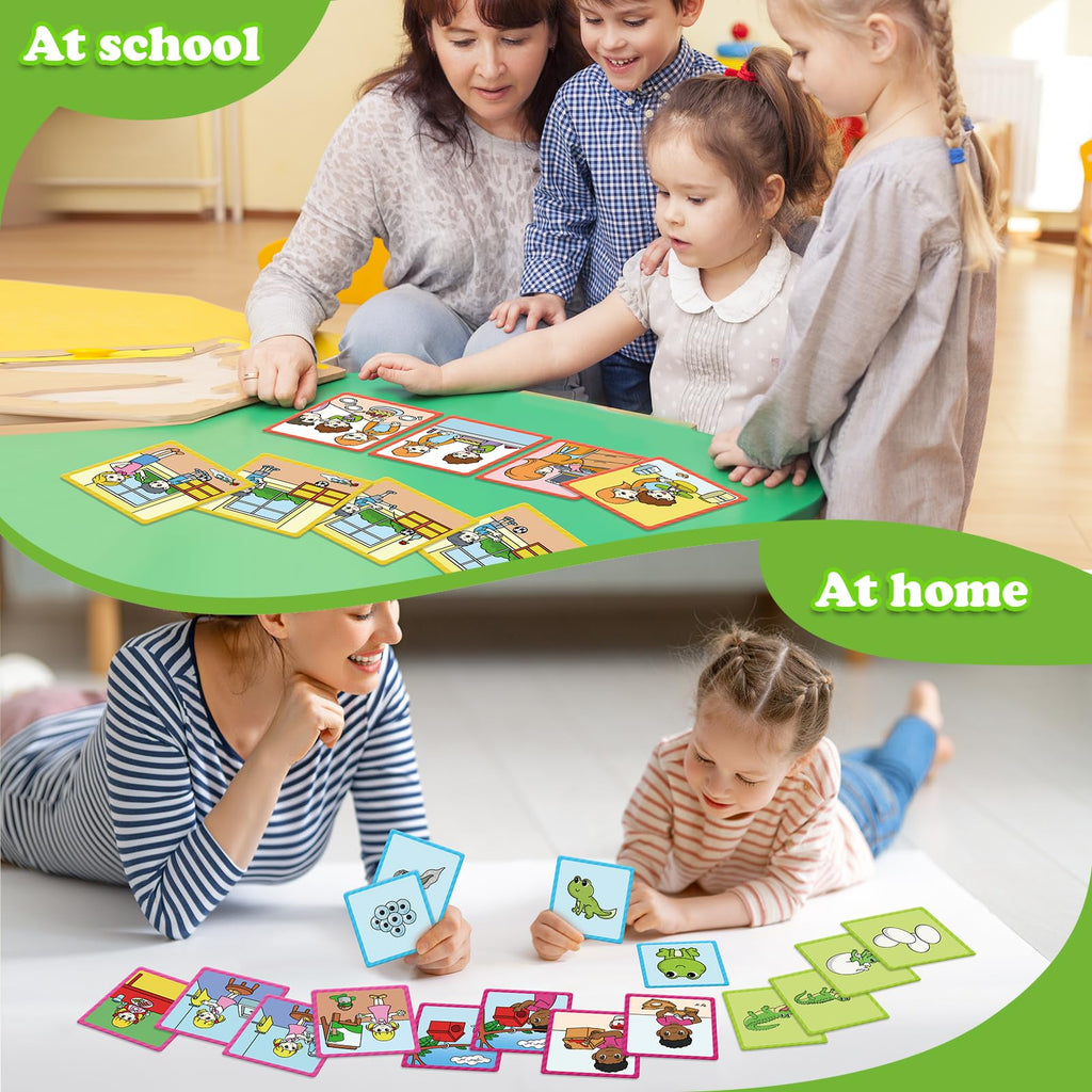 Kasfalci Sequencing Cards: 48 Cards for Storytelling, Speech Therapy, and Social Skills Development