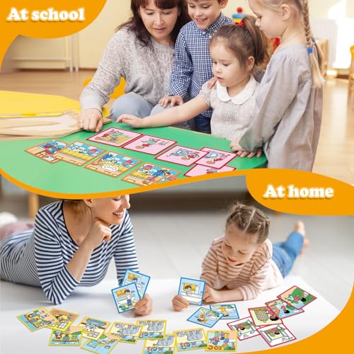 Kasfalci Sequencing Cards – 50 Picture Story Cards for Language & Social Skills
