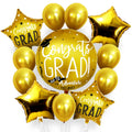 KatchOn 12-Pack Gold Graduation Balloons – 22 Inch Round & 18 Inch Star – Class of 2026 Party Decor