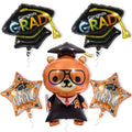 KatchOn 36-Inch Graduation Bear Balloon Set – 5-Pack for 2026 Kindergarten & Preschool Party Decorations