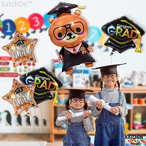 KatchOn 36-Inch Graduation Bear Balloon Set – 5-Pack for 2026 Kindergarten & Preschool Party Decorations