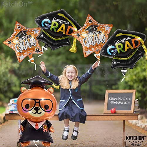 KatchOn 36-Inch Graduation Bear Balloon Set – 5-Pack for 2026 Kindergarten & Preschool Party Decorations