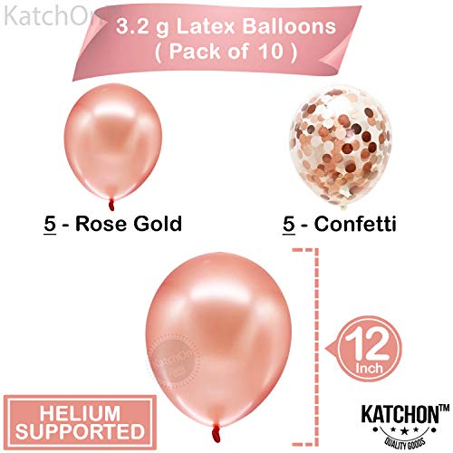 KatchOn 40 Inch Rose Gold 35 Balloon Numbers for 35th Birthday or Anniversary Decorations