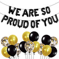 KatchOn Black We Are So Proud of You Balloons - 16 Inch Foil Banner, Pack of 16 for Graduation Decorations 2026