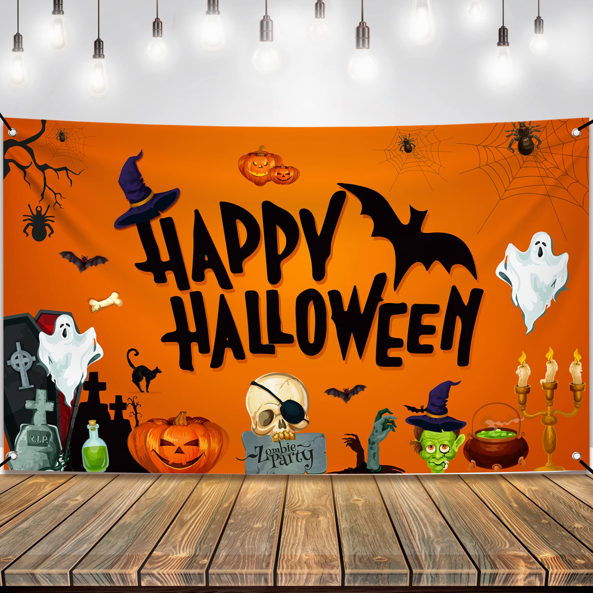 KatchOn Day of the Dead Backdrop 72x44 Inch – Mexican Halloween Banner for Dia De Los Muertos Decor