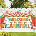 KatchOn Extra Large Carnival Welcome Banner - 72x44 Inch Cotton Backdrop for Party Decor