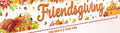 KatchOn Friendsgiving Banner 120x20 Inch - Large Outdoor Yard Sign for Friendsgiving Party Decor