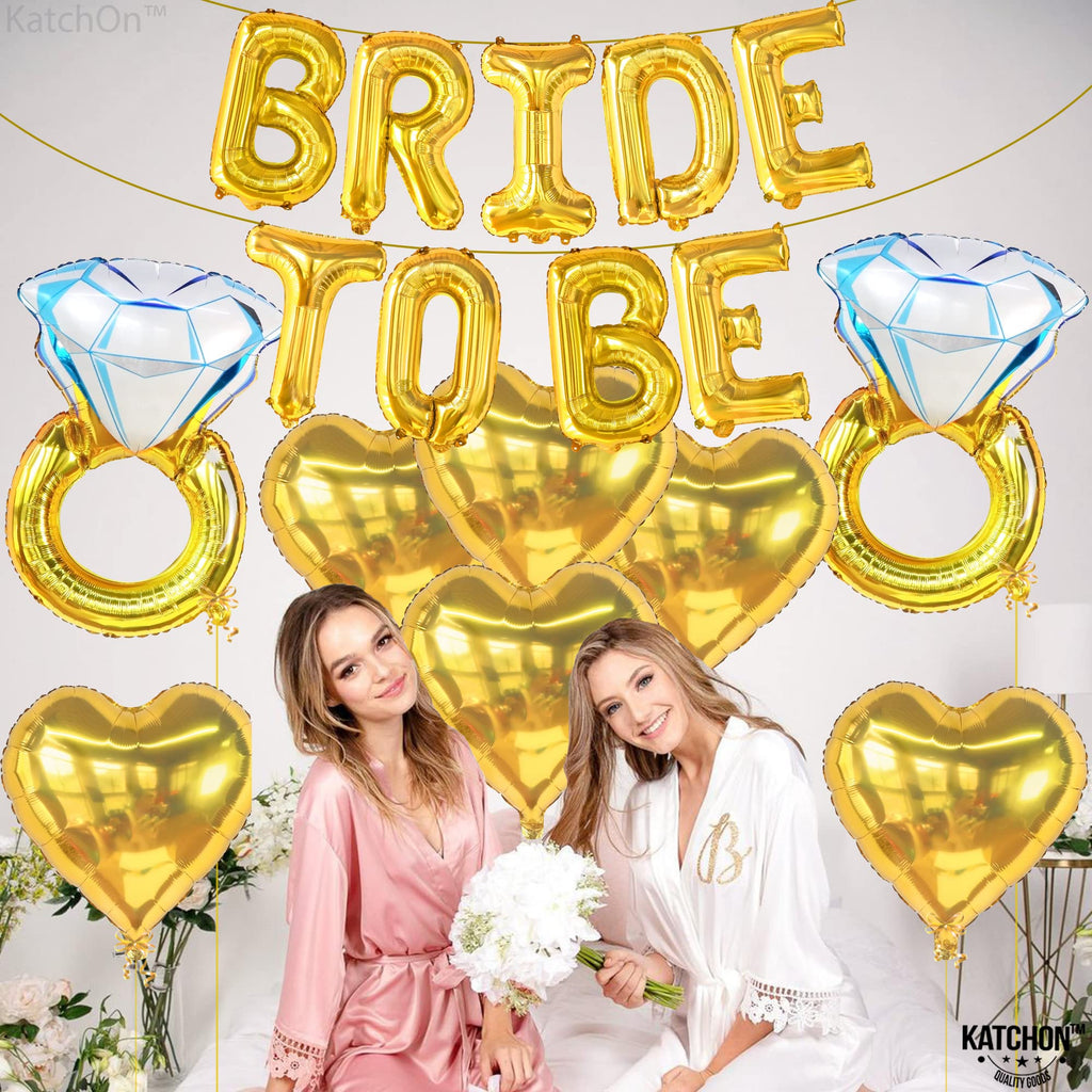 KatchOn Gold Bride To Be Balloons Set – 17 Pieces for Bridal Shower & Bachelorette Party Decor