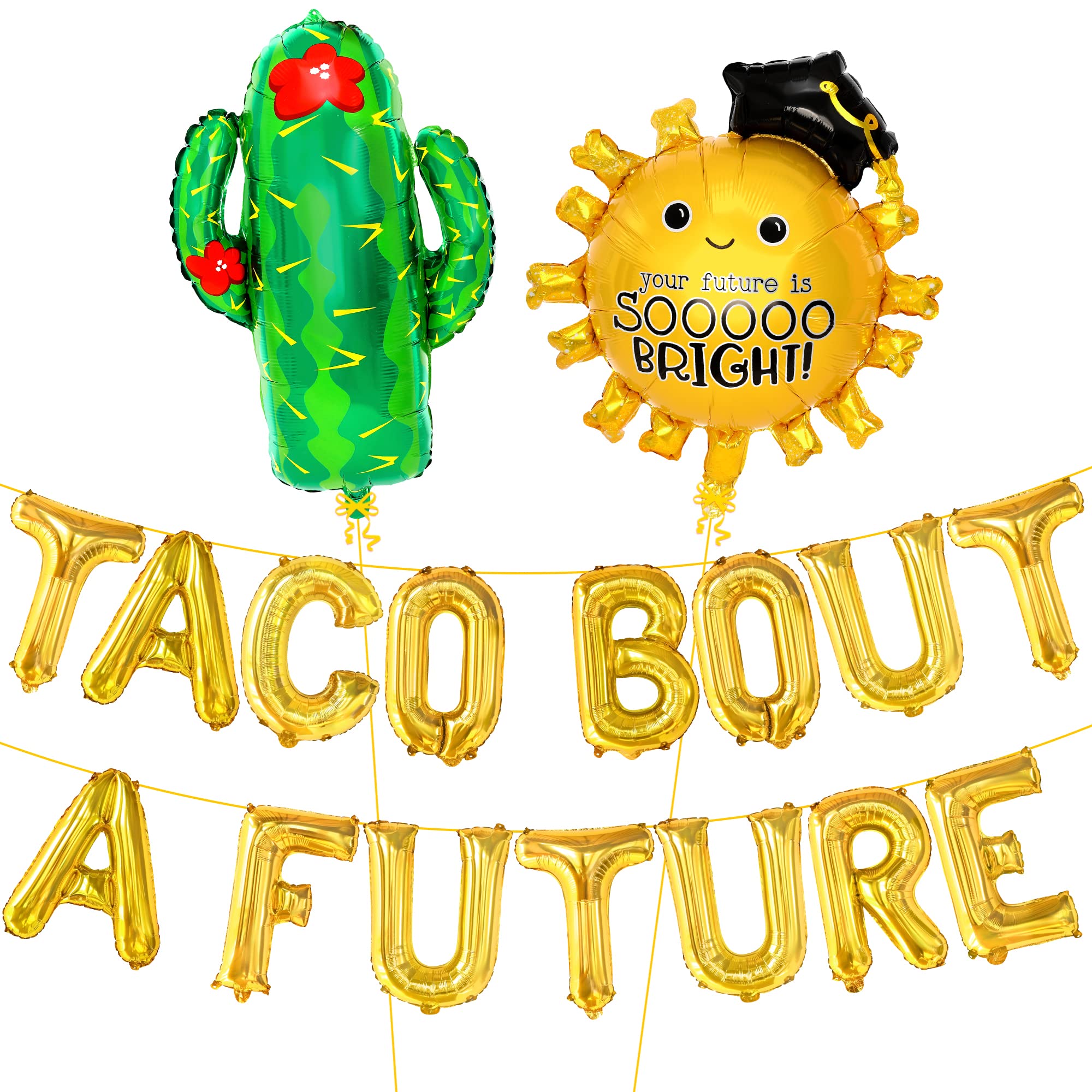 KatchOn Taco Bout A Future Balloon Set – 3 Foil Balloons for Graduation 2026 Decorations