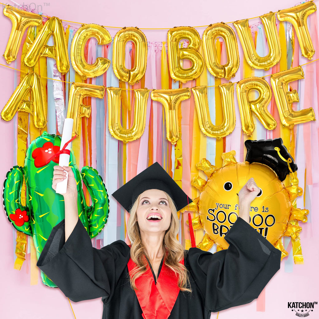 KatchOn Taco Bout A Future Balloon Set – 3 Foil Balloons for Graduation 2026 Decorations