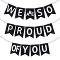KatchOn We are So Proud of You Banner - 10ft Pre-Strung Congratulations Banner for 2026 Graduation Decorations
