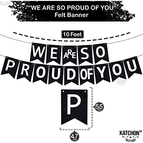 KatchOn We are So Proud of You Banner - 10ft Pre-Strung Congratulations Banner for 2026 Graduation Decorations