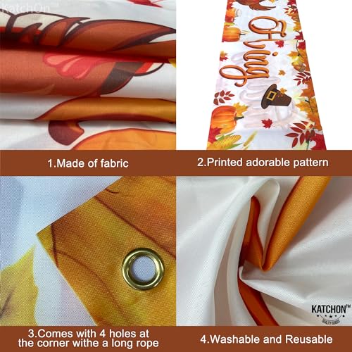 KatchOn Xtralarge Happy Thanksgiving Banner Outdoor - 120x20 Inch Yard Decor