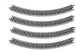 Kato Unitrack 315mm Radius 45-Degree Curve Track (4-Piece) for N Gauge Layouts