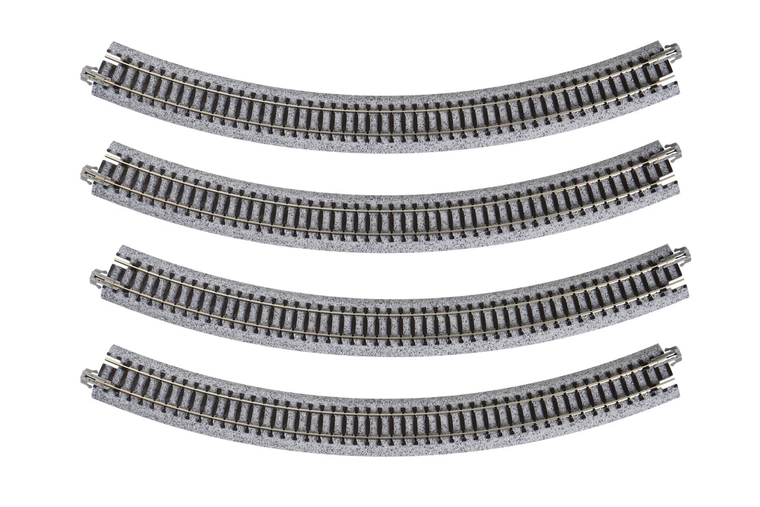 Kato Unitrack 315mm Radius 45-Degree Curve Track (4-Piece) for N Gauge Layouts
