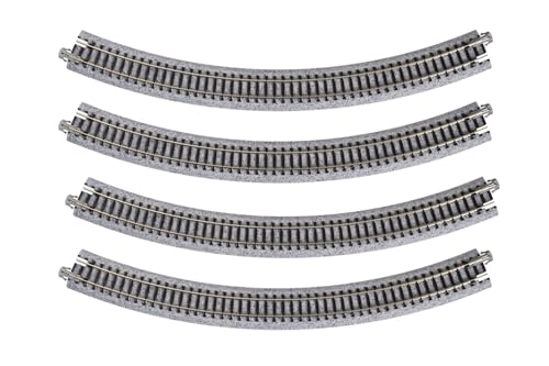 Kato Unitrack 315mm Radius 45-Degree Curve Track (4-Piece) for N Gauge Layouts